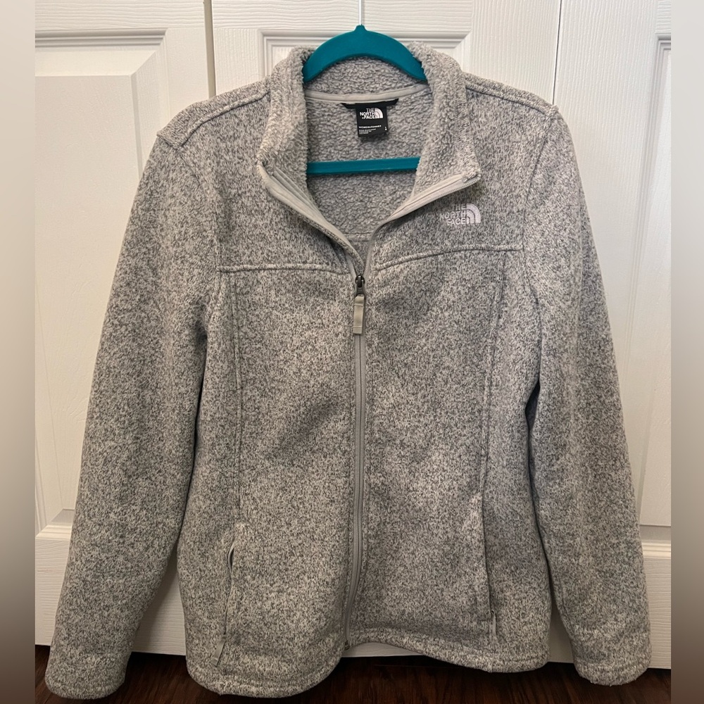 The North Face Light Gray Sherpa Jacket